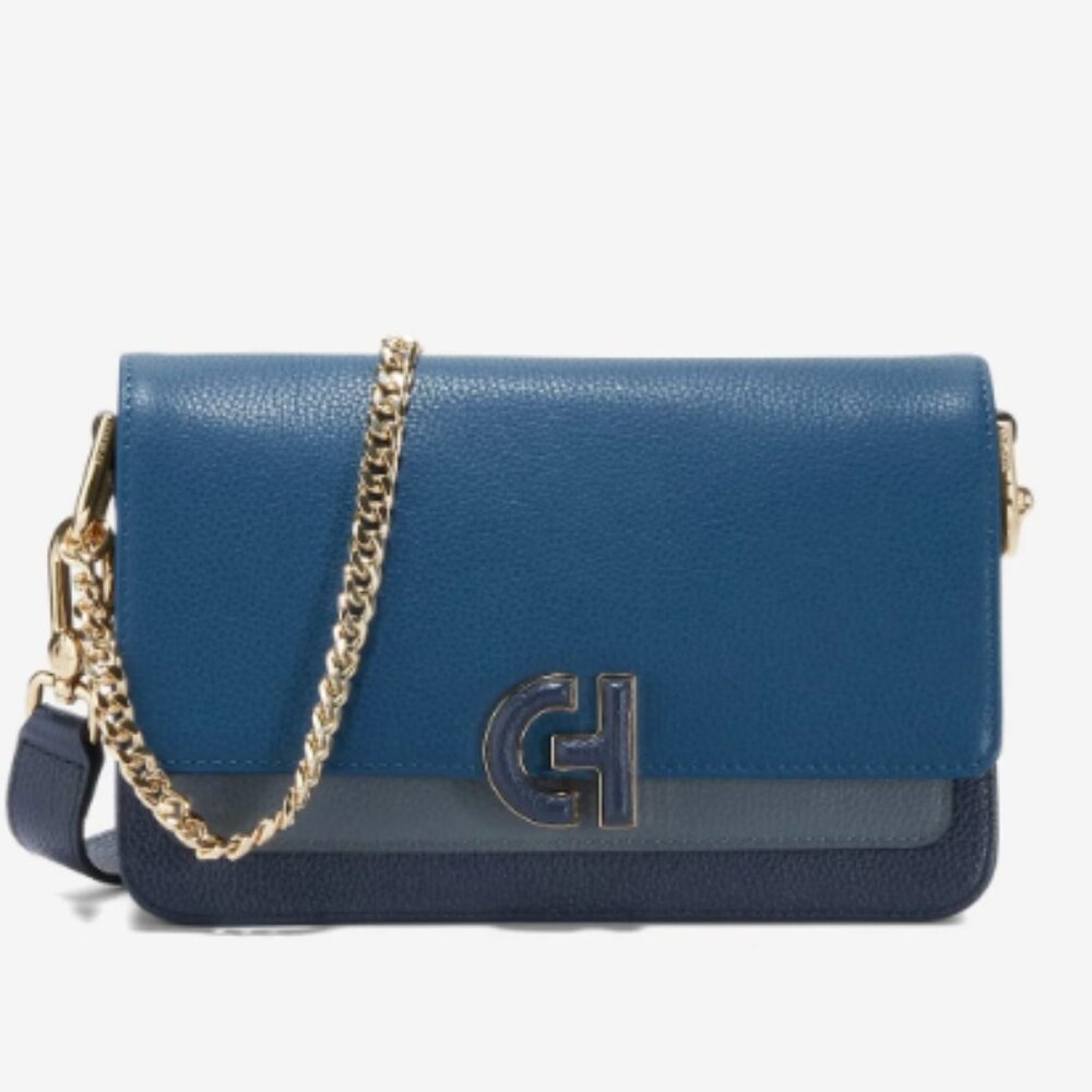 Cole Haan Day to Night Navy Colorblock Convertible Shoulder Bag